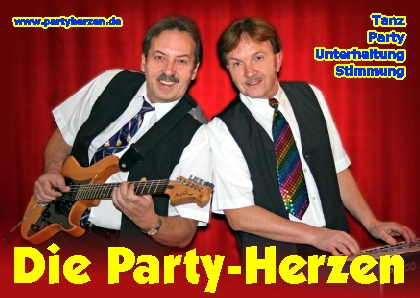Party-Herzen Postkarte
